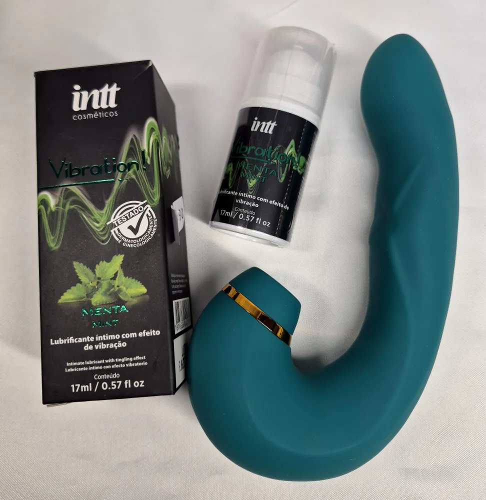 Vibrador 3 Estímulos + Gel Vibration Menta