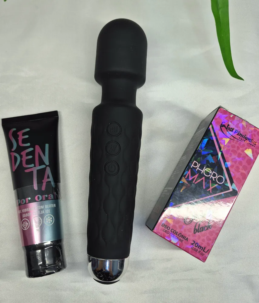 Varinha Mágica + Gel Vibrante Cereja Ice + Perfume Phero Max
