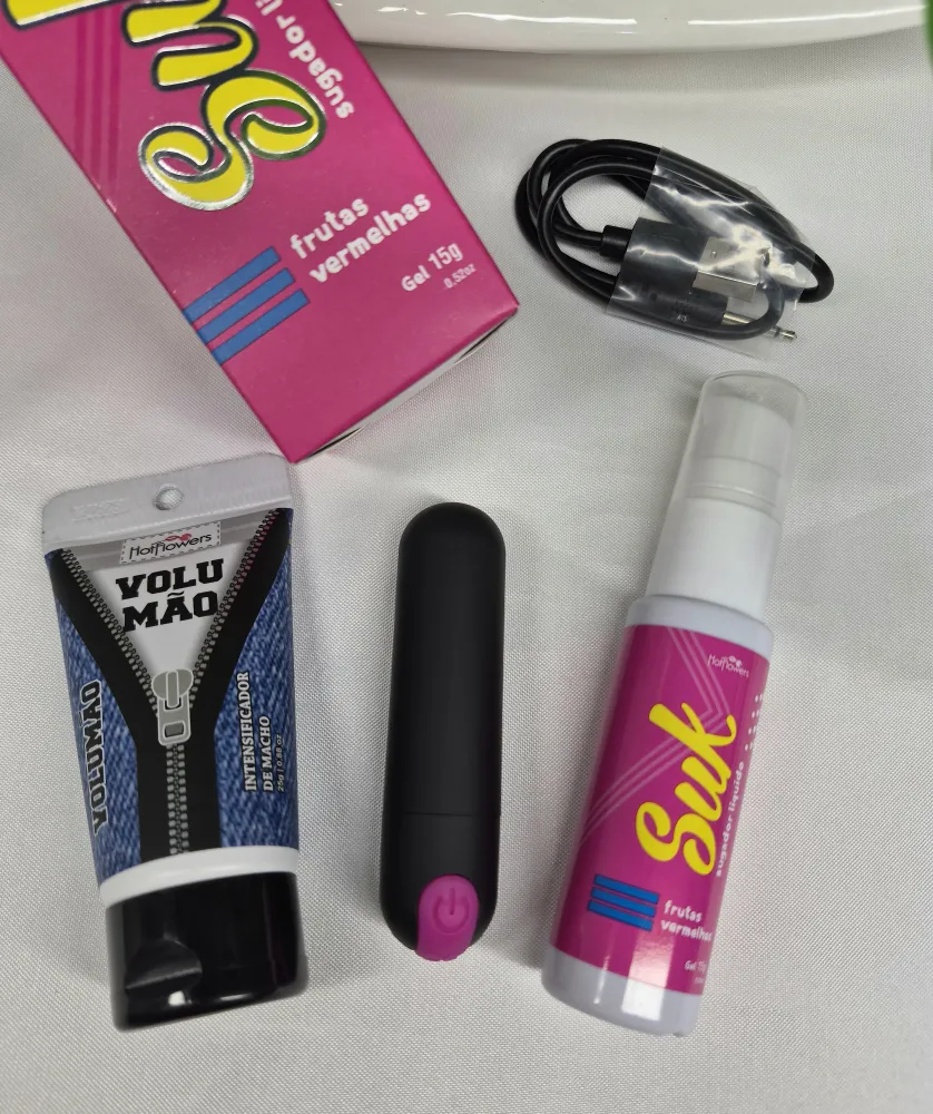 Bullet Recarregável + Sugador Líquido+ Gel Volumão